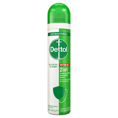 DETTOL 2IN1 HANDS & SURFACES H/SANITISER SPRAY ALOE 90ML