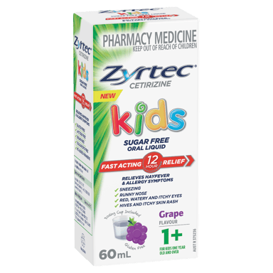 ZYRTEC KIDS LIQUID GRAPE 60ML