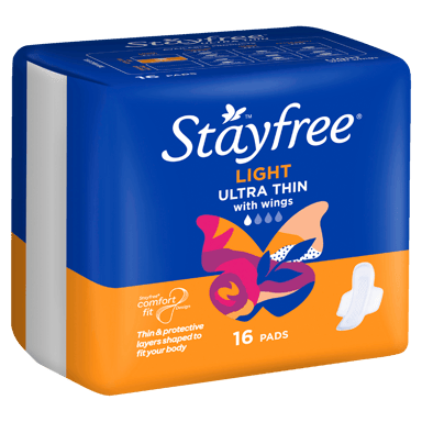 STAYFREE PADS ULTRA THIN LIGHT WINGS 16 PACK