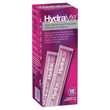 HYDRALYTE ICE BLOCKS APPLE BLACKCURRANT 16 PACK