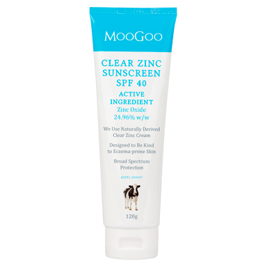 MOOGOO CLEAR ZINC SUNSCREEN CREAM SPF40 120G