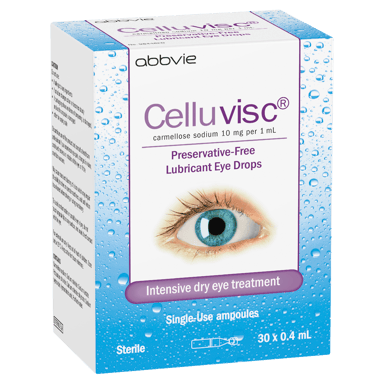 CELLUVISC LUBRICANT EYE DROPS 0.4ML 30 PACK