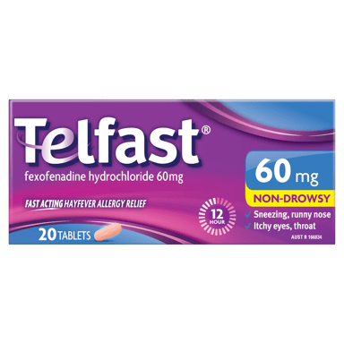 TELFAST 60MG 20 TABLETS