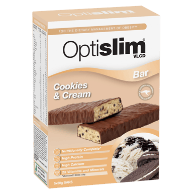 OPTISLIM VLCD BAR COOKIES & CREAM 60G 5 PACK