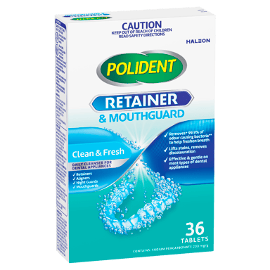 POLIDENT RETAINER & MOUTH GUARD 36 TABLETS