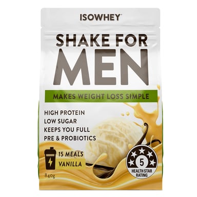 ISOWHEY MENS SHAKE VANILLA POWDER 840G