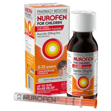 NUROFEN FOR CHILDREN 5 YEARS - 12 YEARS STRAWBERRY 100ML