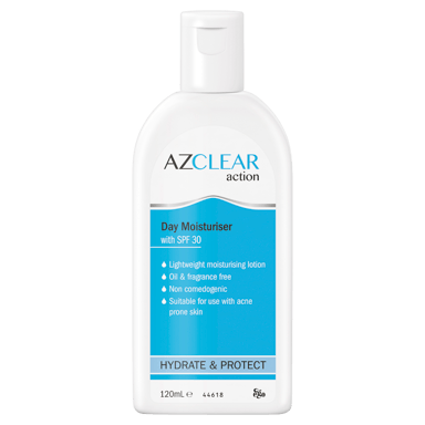 EGO AZCLEAR ACNE ACTION MOISTURISER SPF30+ 120ML