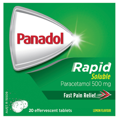 PANADOL RAPID SOLUBLE EFFERVESCENT 20 TABLET