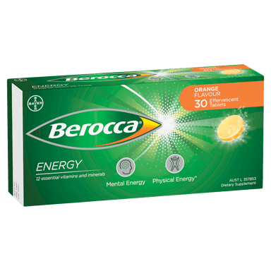 BEROCCA ORANGE 30 EFFERVESCENT TABLETS