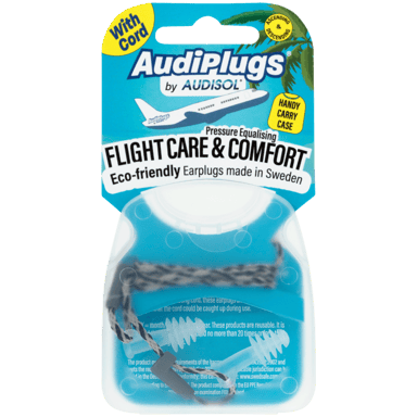 AUDISOL AUDIPLUGS FLIGHT CARE & COMFORT EAR PLUGS 1 PAIR