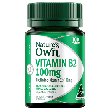 NATURES OWN VITAMIN B2 100MG 100 TABLETS