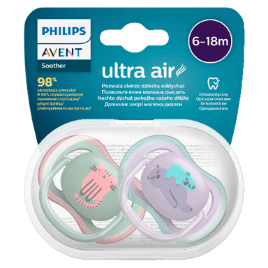 AVENT ULTRA AIR SOOTHER MIX 6-18+MTHS 2 PACK