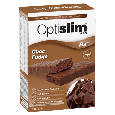OPTISLIM VLCD BAR CHOC FUDGE 60G 5 PACK