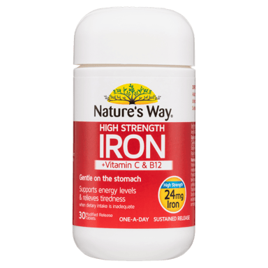 NATURES WAY HIGH STRENGTH IRON 30 TABLETS