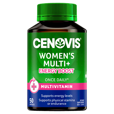 CENOVIS WOMENS MULTI + ENERGY BOOST 50 CAPSULES