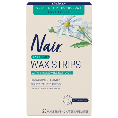NAIR EASIWAX WAX STRIPS LARGE LEGS & BODY 20 PACK
