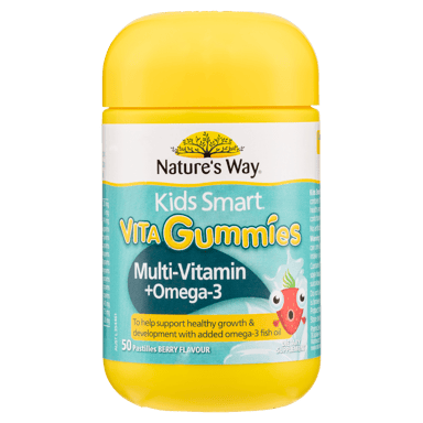 NATURES WAY KIDS SMART VITA GUMMIES OMEGA-3 + MULTI 50