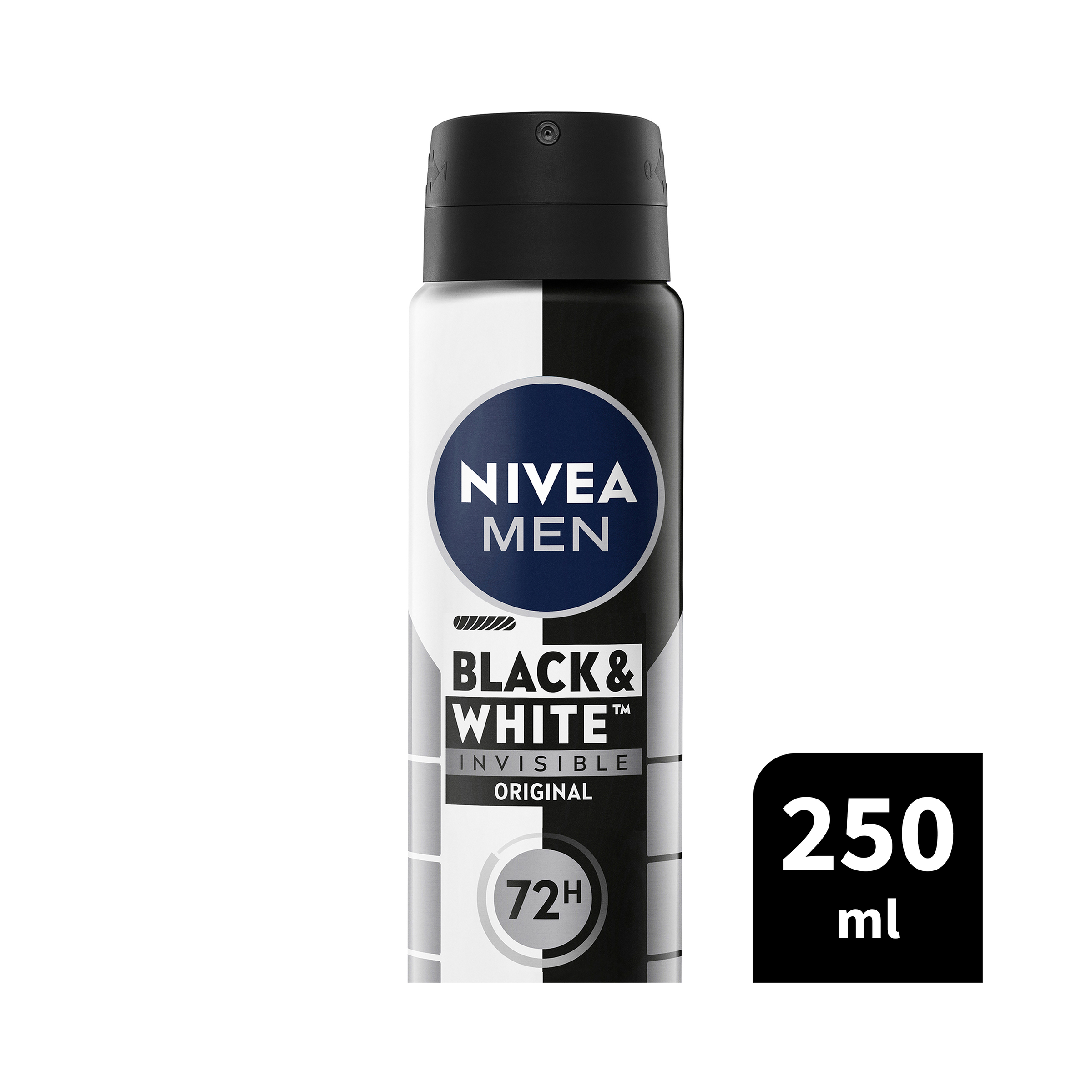 NIVEA MEN ANTIPERSPIRANT B&W INVISIBLE ORIGINAL 48H 250ML - Image 8