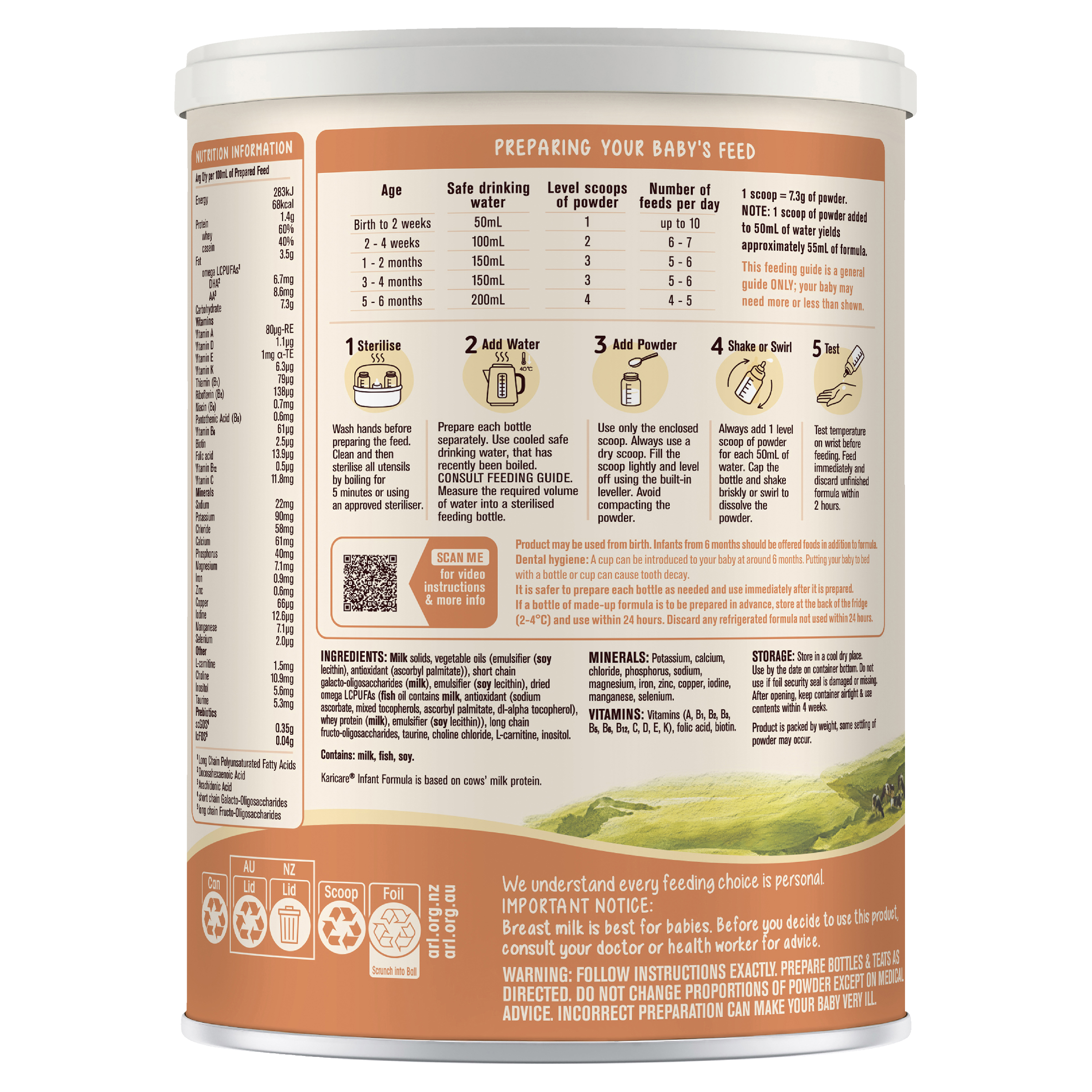 KARICARE+ INFANT FORMULA STAGE 1 900G - Image 2