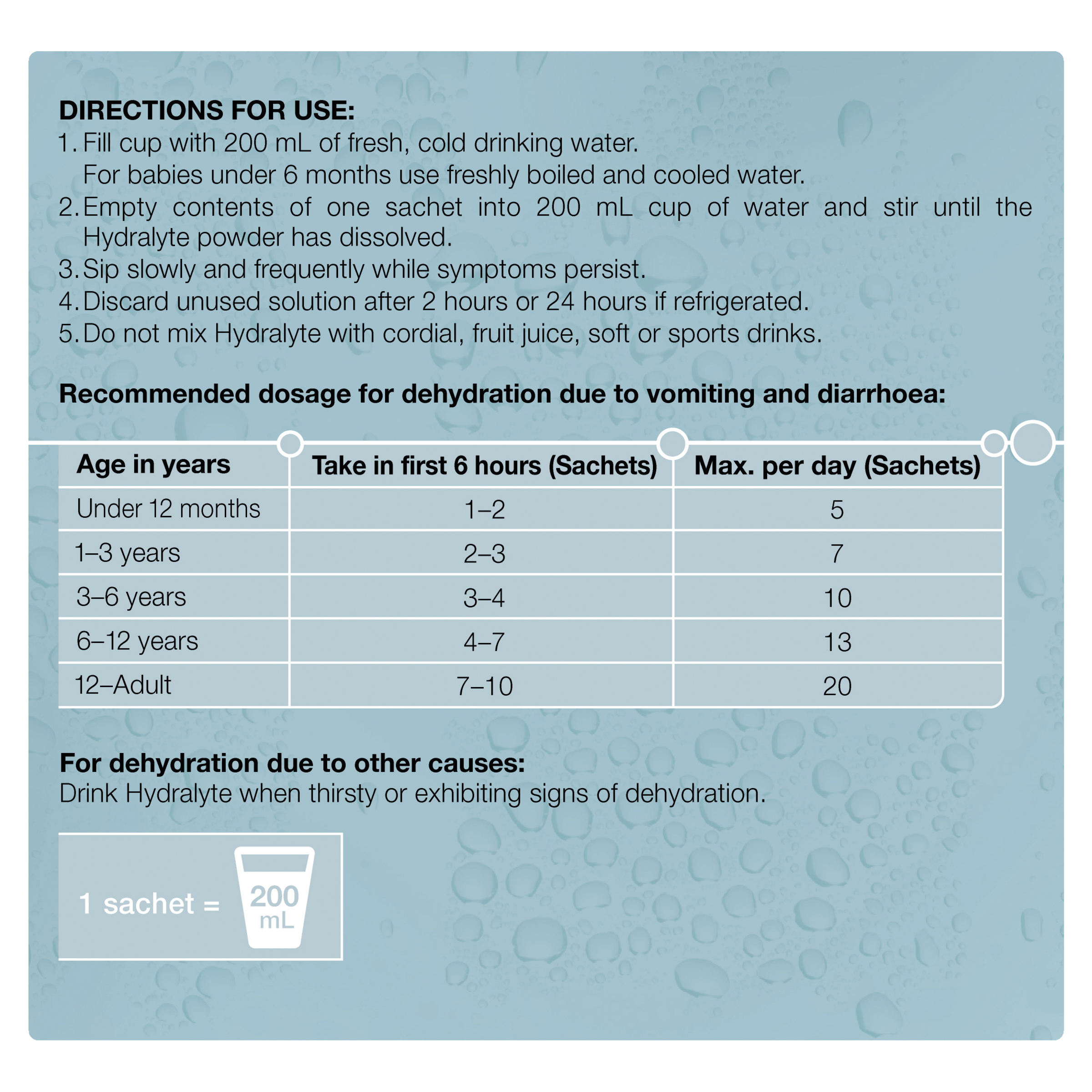 HYDRALYTE POWDER SACHETS LEMONADE 10 PACK - Image 3