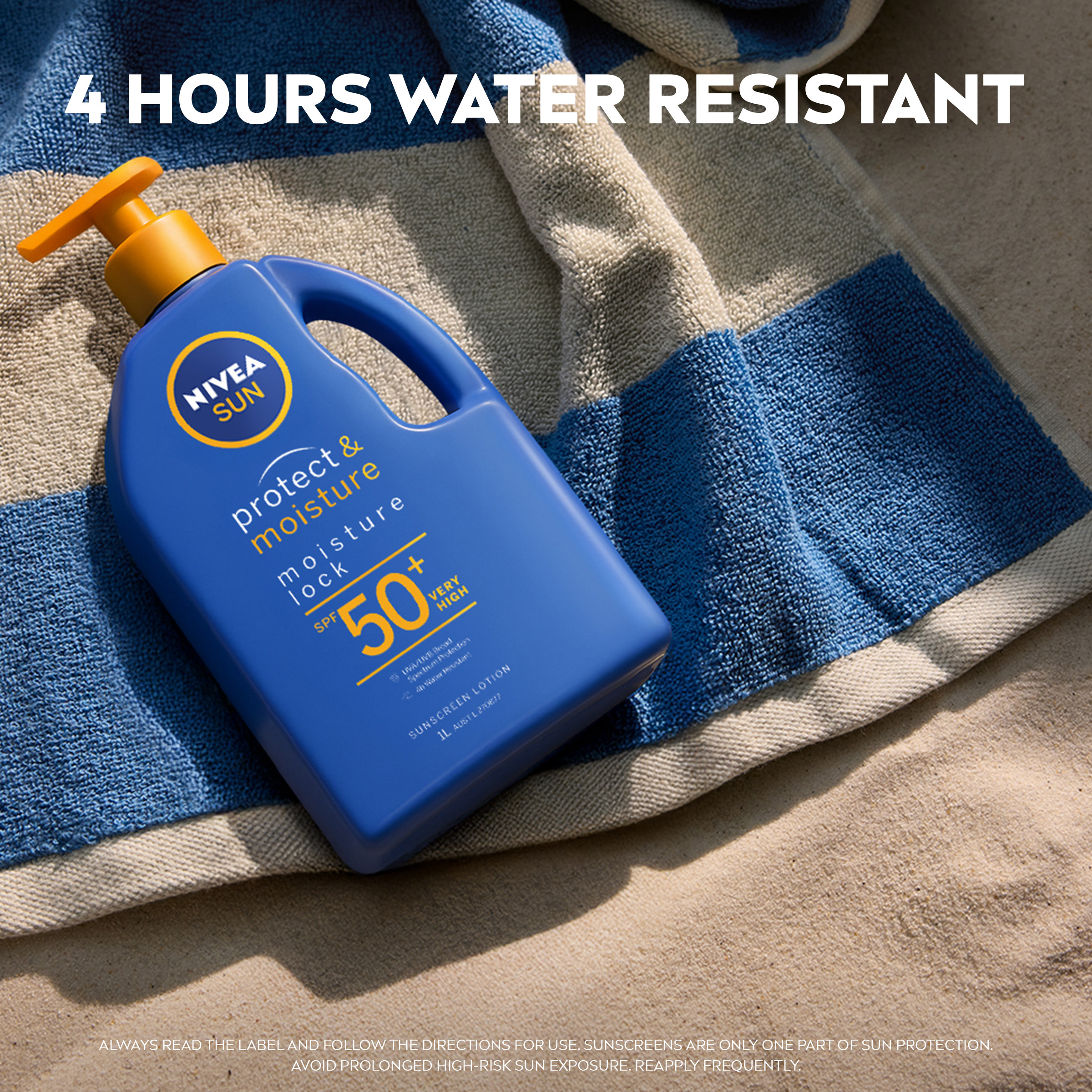 NIVEA PROTECT & MOISTURE SUNSCREEN LOTION SPF50+ 1 LITRE - Image 5