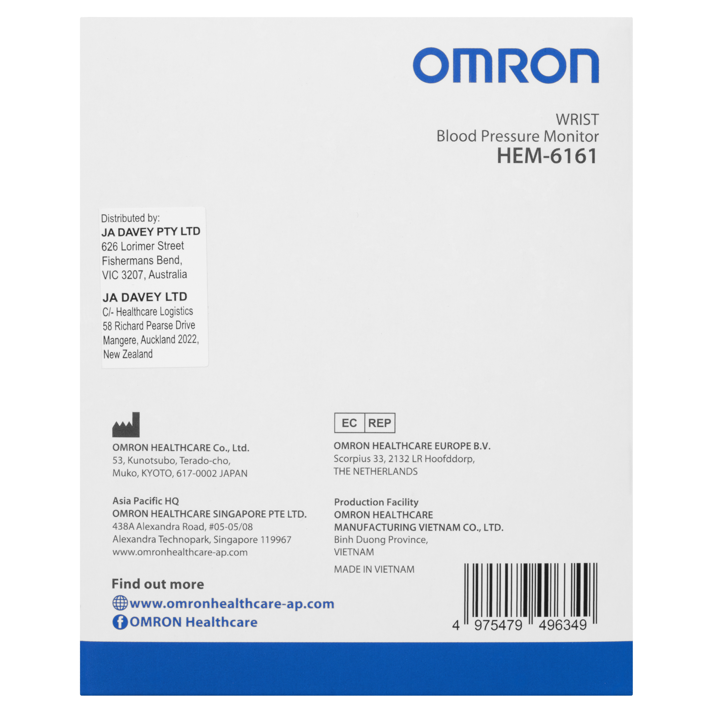 OMRON BLOOD PRESSURE MONITOR WRIST HEM6161 - Image 6