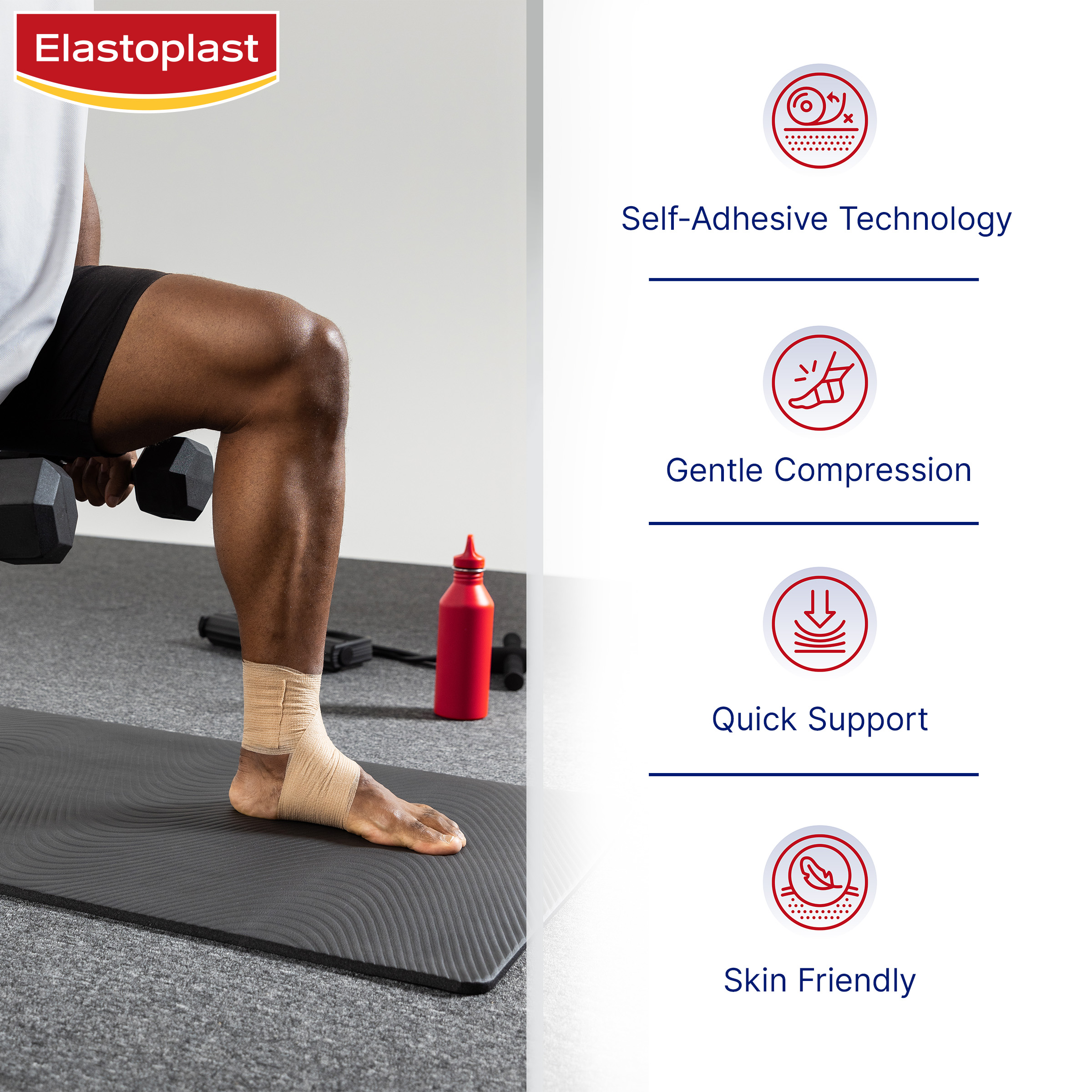 ELASTOPLAST SPORT COHESIVE BANDAGE 7.5CM X 4.5M - Image 4