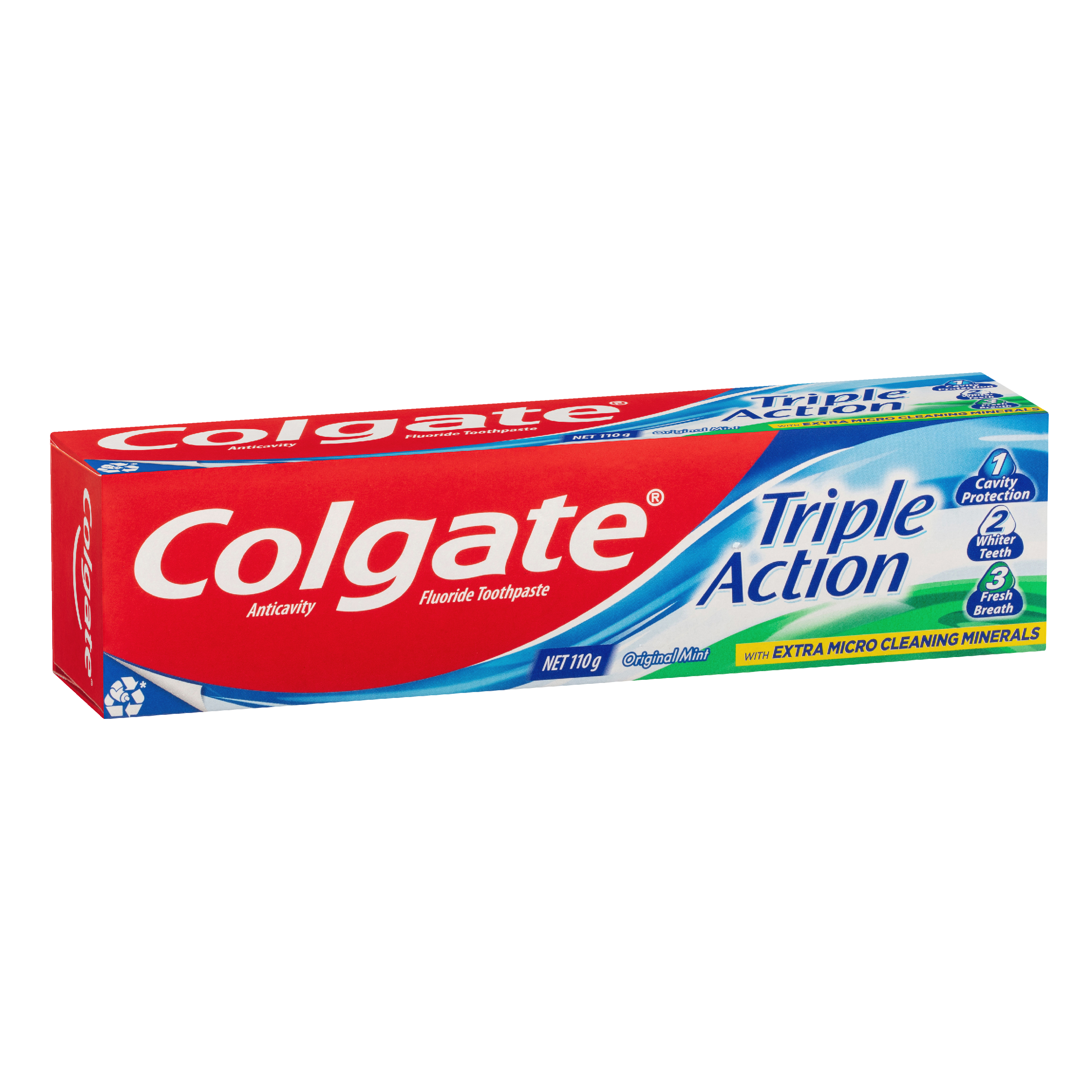 COLGATE TOOTHPASTE MINT STRIPE TRIPLE ACTION ORIGINAL MINT 110G