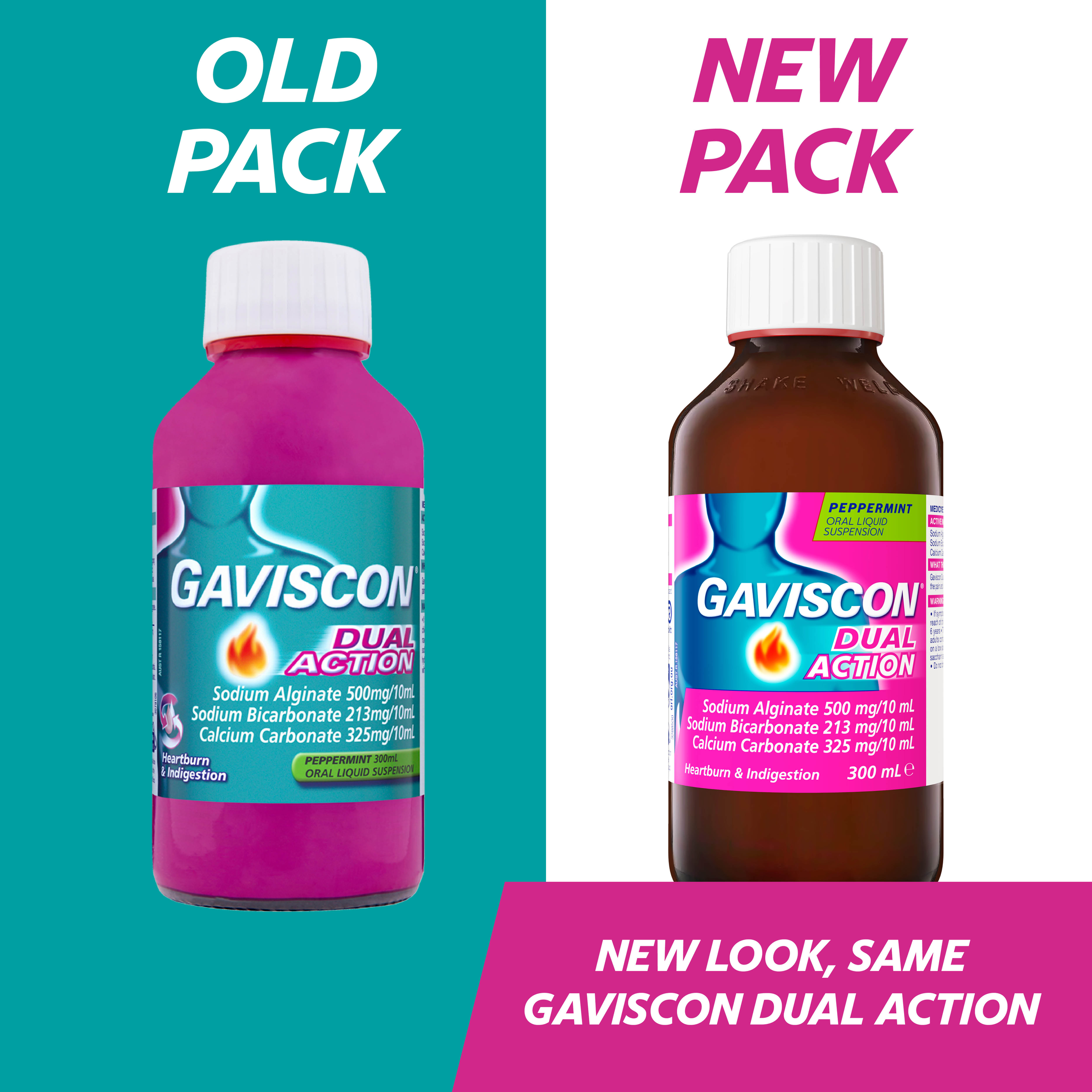 GAVISCON DUAL ACTION PEPPERMINT LIQUID 300ML - Image 5