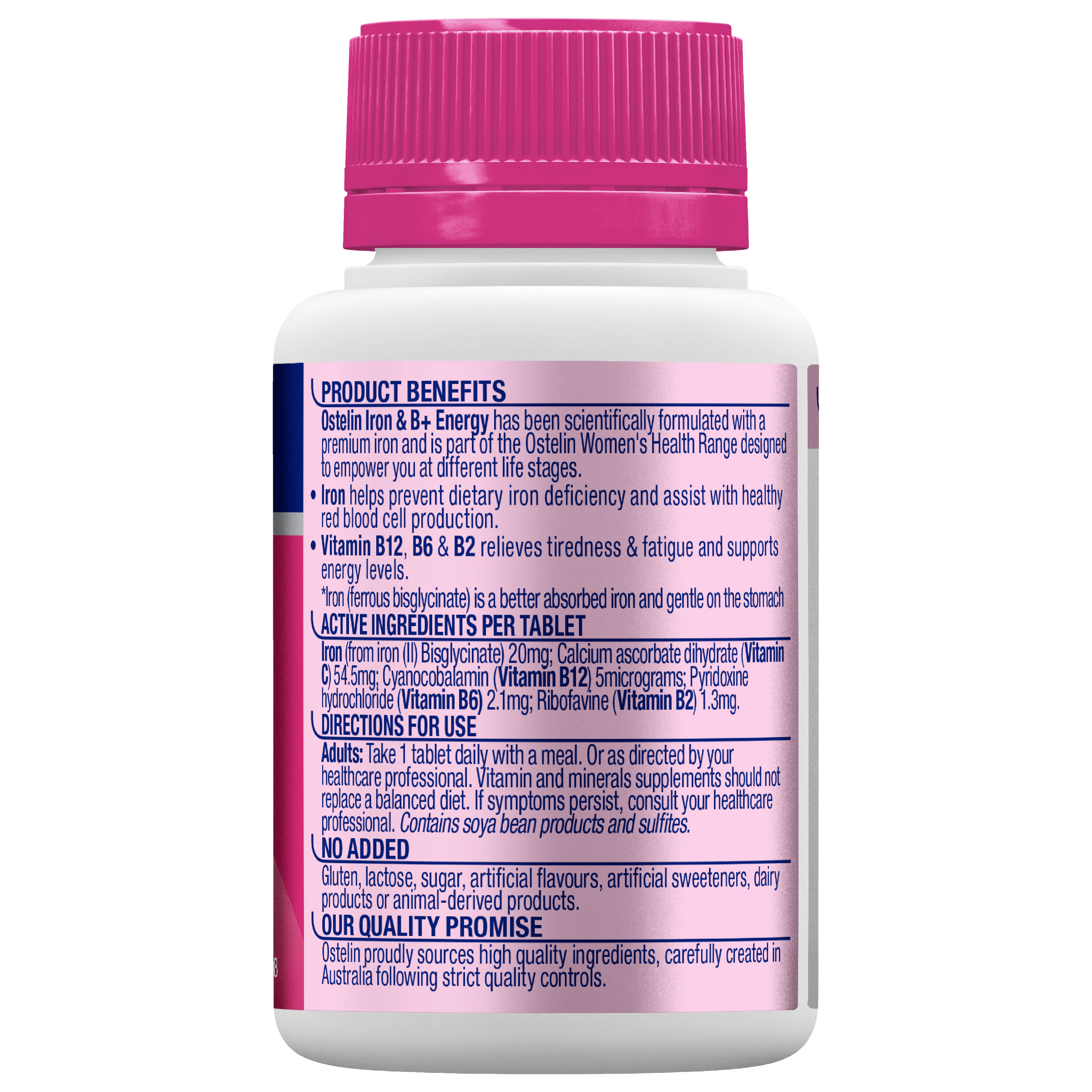 OSTELIN IRON & B+ ENERGY 30 TABLETS - Image 4