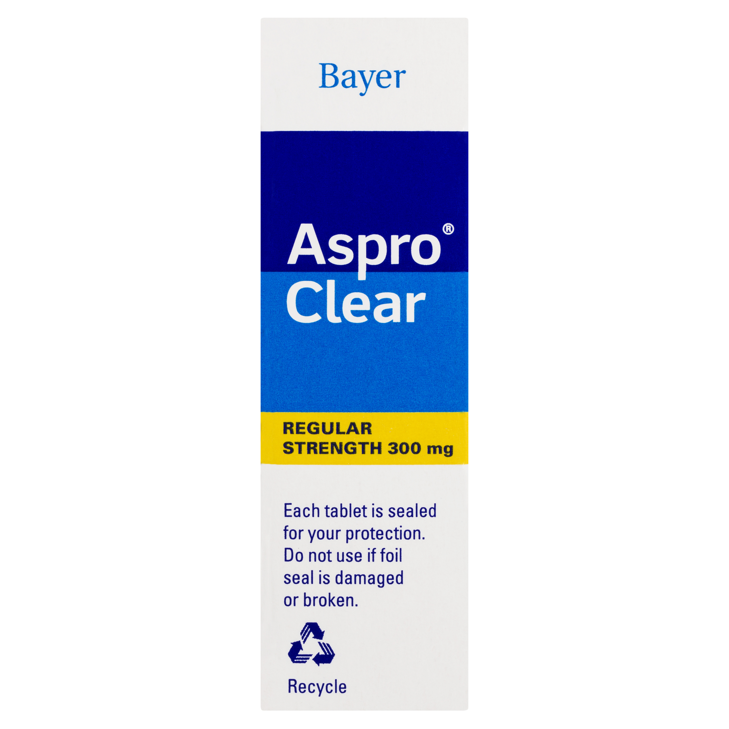 ASPRO CLEAR ASPIRIN 300MG 24 EFFERVESCENT TABLETS - Image 3