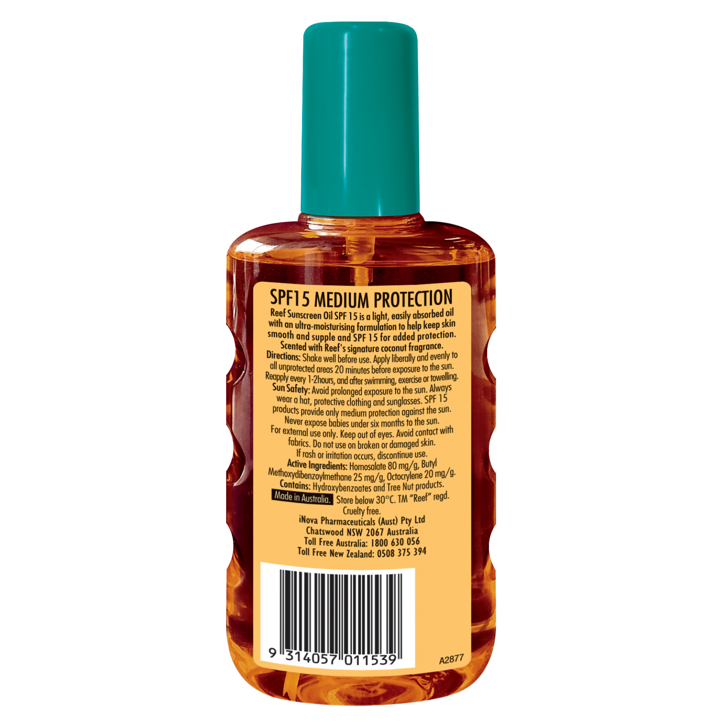 REEF MOISTURISING COCONUT SUNSCREEN OIL SPRAY SPF15+ 220ML - Image 2