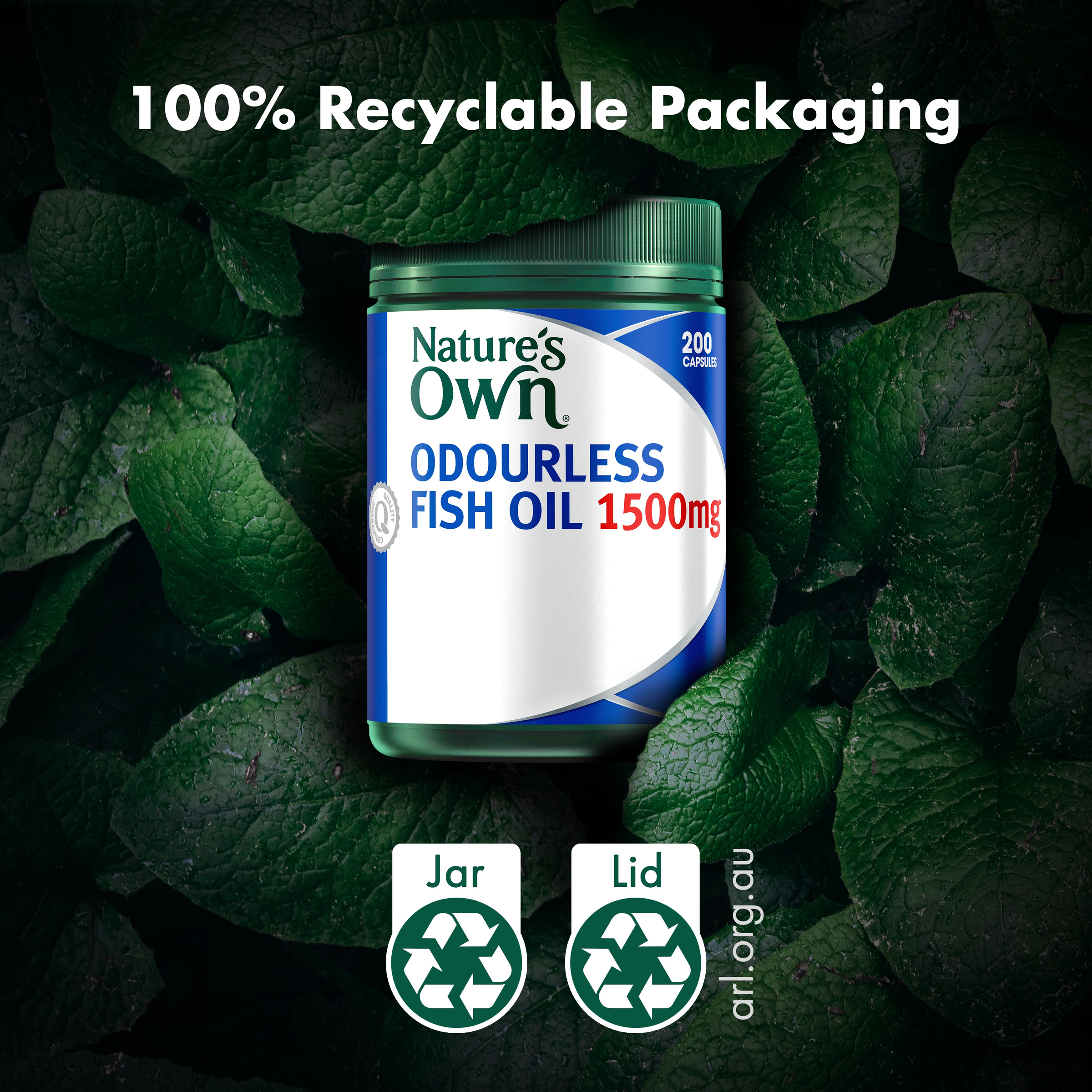 NATURES OWN ODOURLESS FISH OIL 1500MG 200 CAPSULES - Image 7