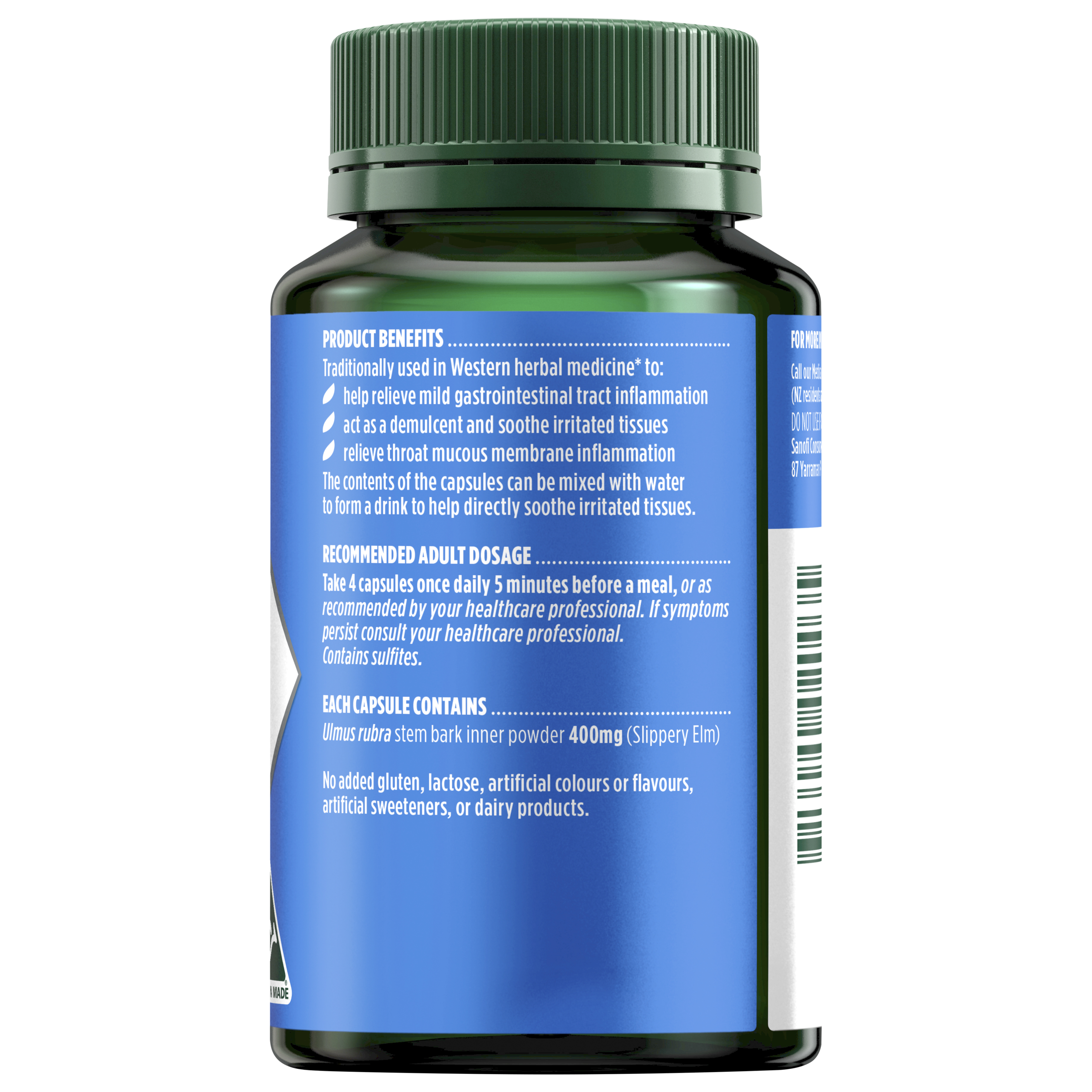 NATURES OWN SLIPPERY ELM 60 CAPSULES - Image 2