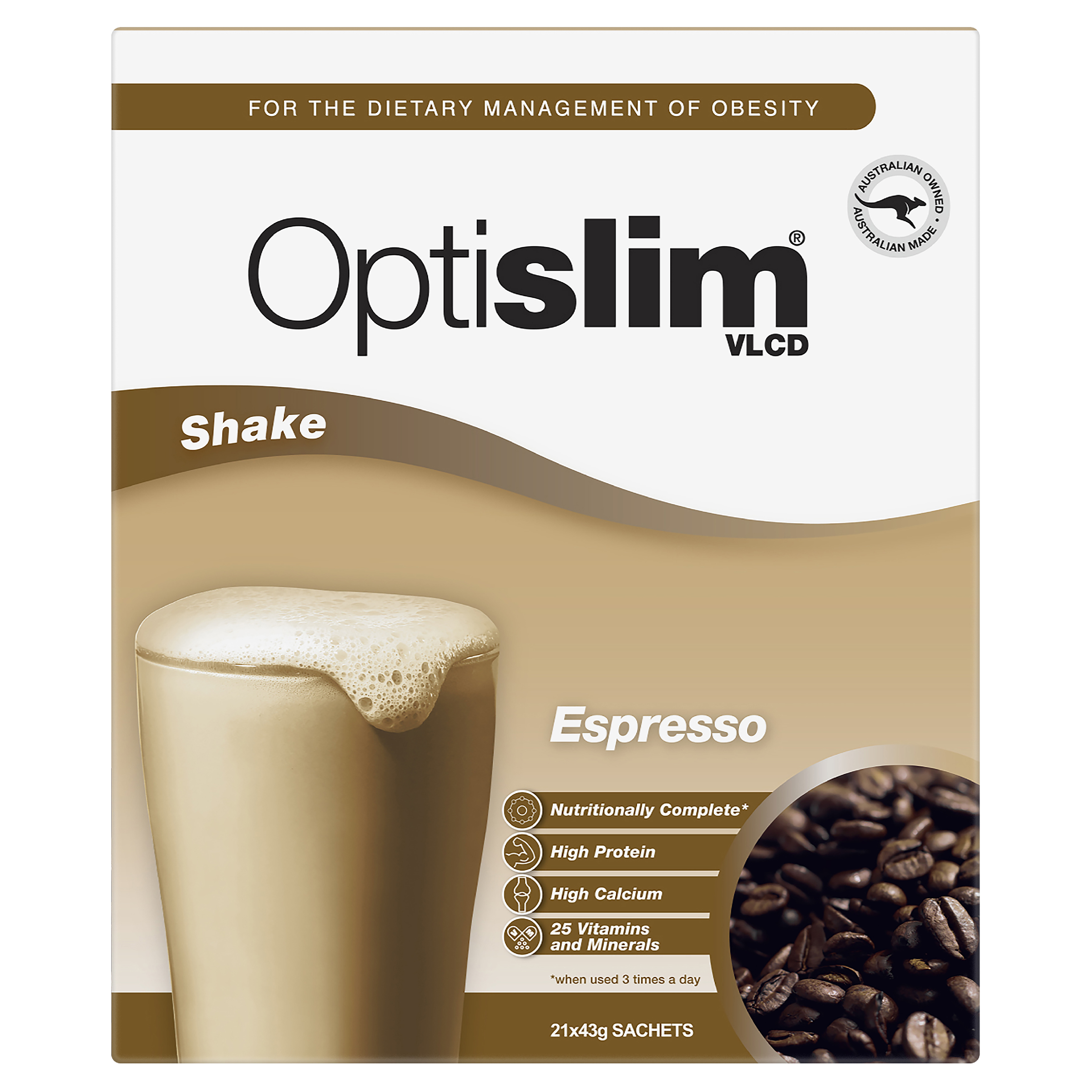 OPTISLIM VLCD SHAKE ESPRESSO 43G 21 PACK - Image 6
