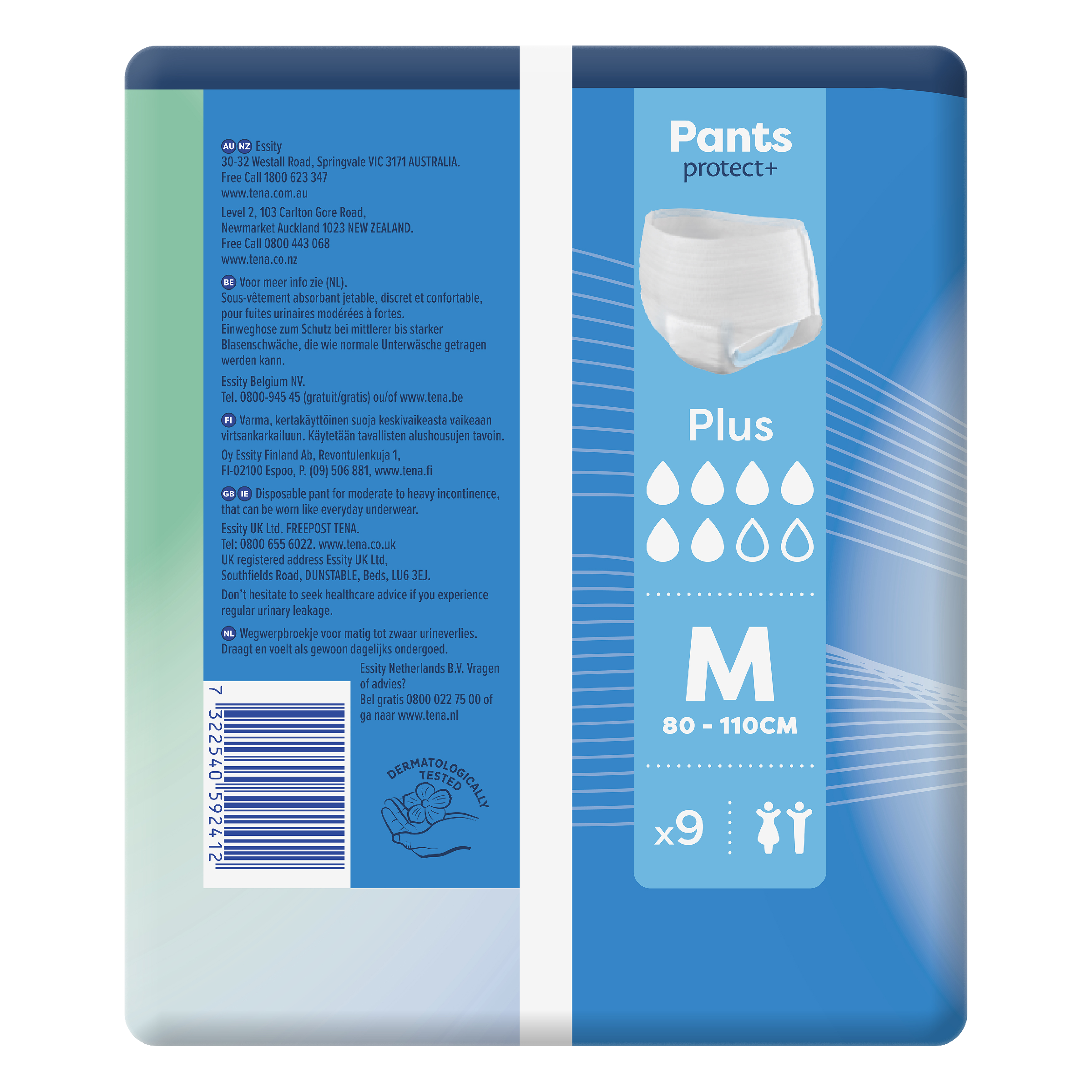 TENA PROSKIN PANTS PLUS UNI 6D MEDIUM 9 PACK - Image 3