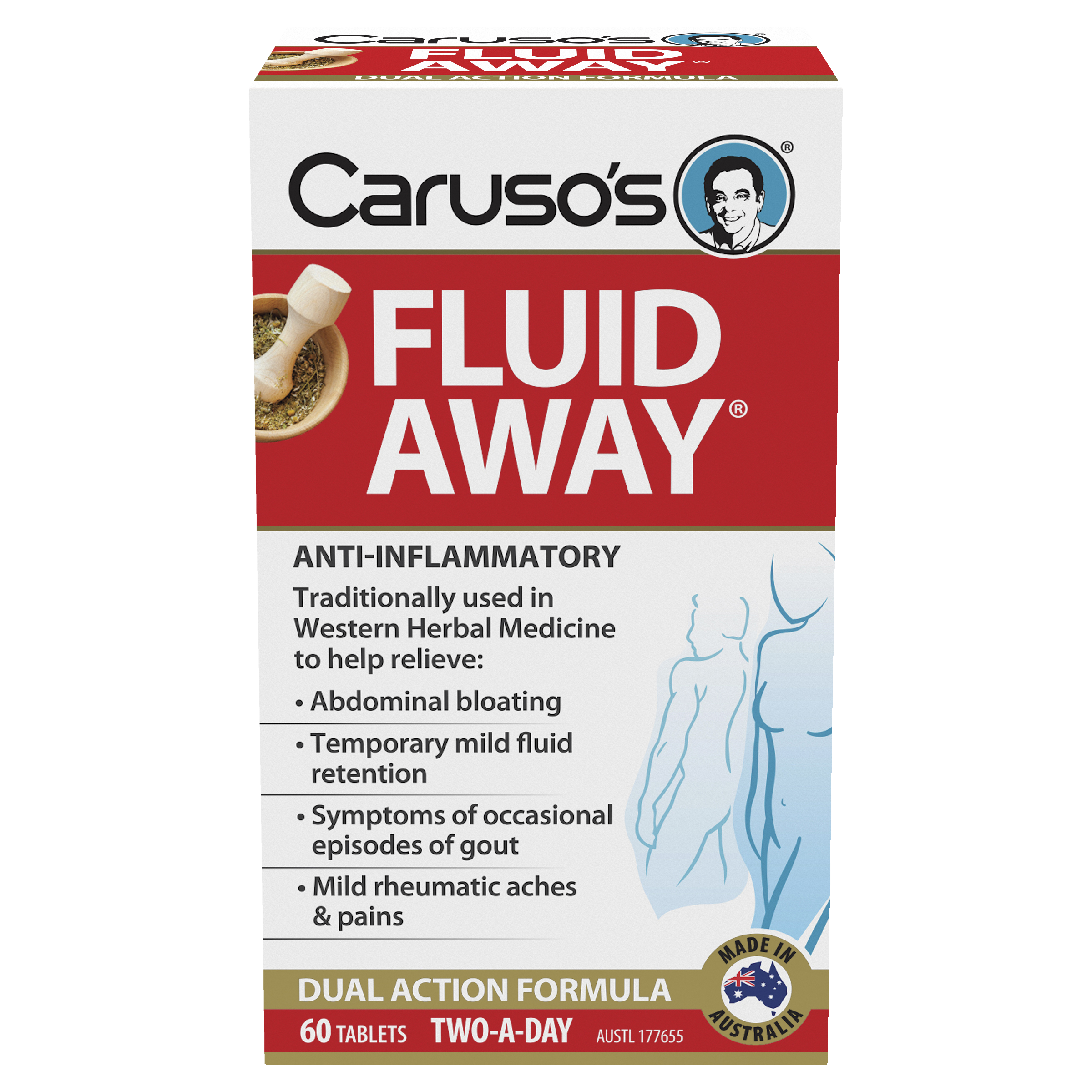 CARUSOS FLUID AWAY 60 TABLETS
