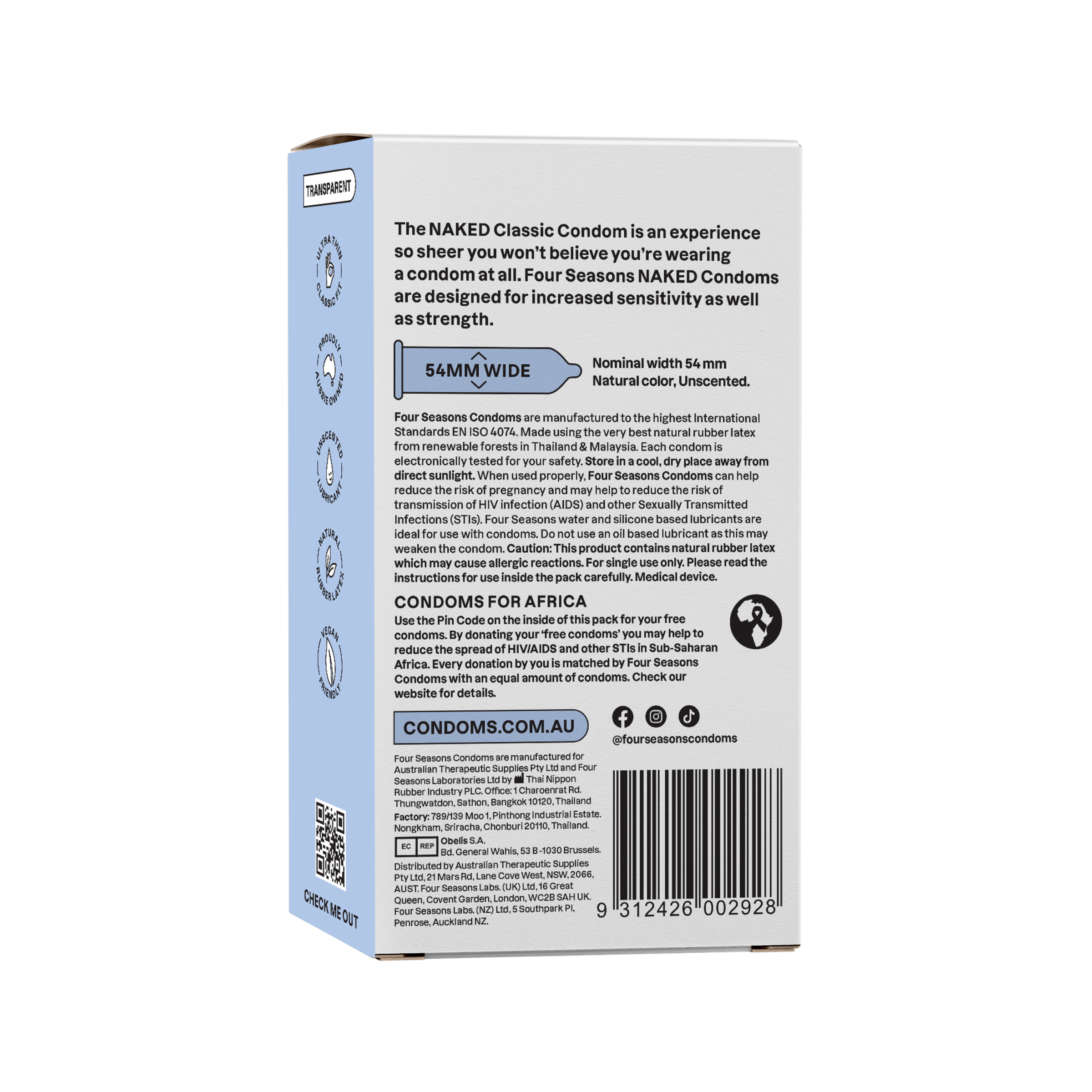 FOUR SEASONS NAKED CONDOMS CLASSIC 12 PACK - Image 2