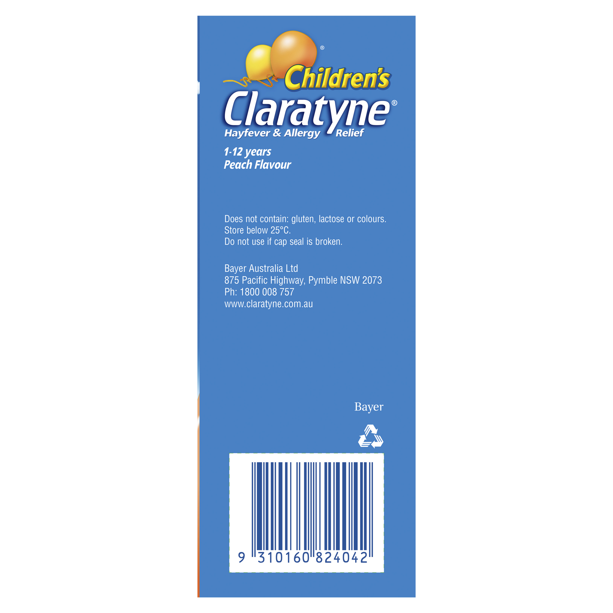 CLARATYNE CHILDRENS PEACH SYRUP 150ML - Image 6