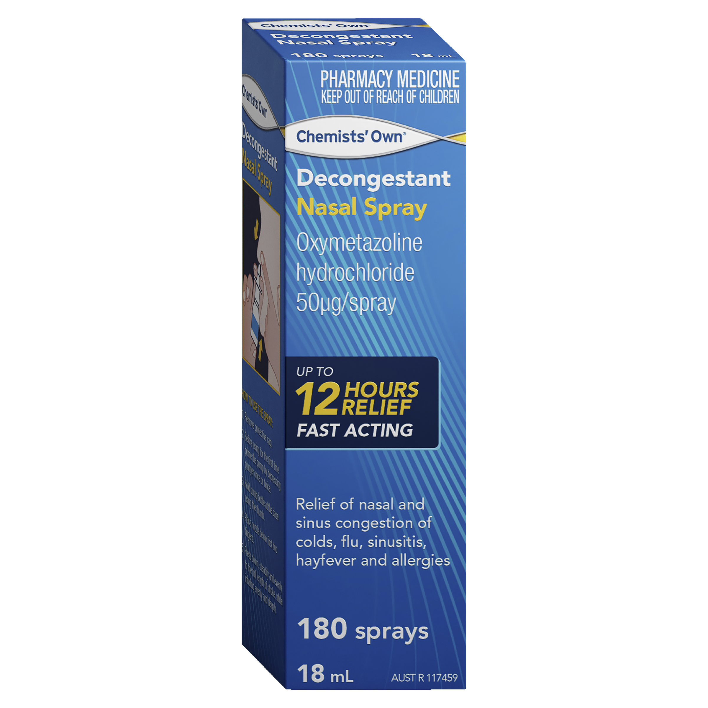 CHEMISTS OWN NASAL DECONGESTANT SPRAY 18ML