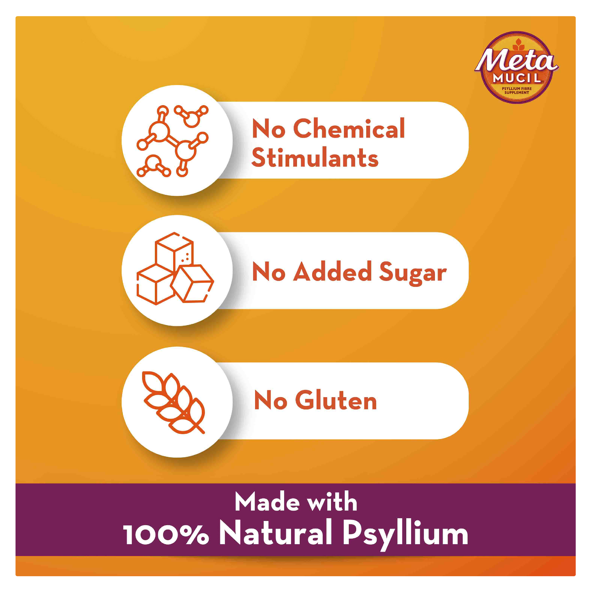 METAMUCIL NATURAL GRANULAR 504G 72 DOSES - Image 3