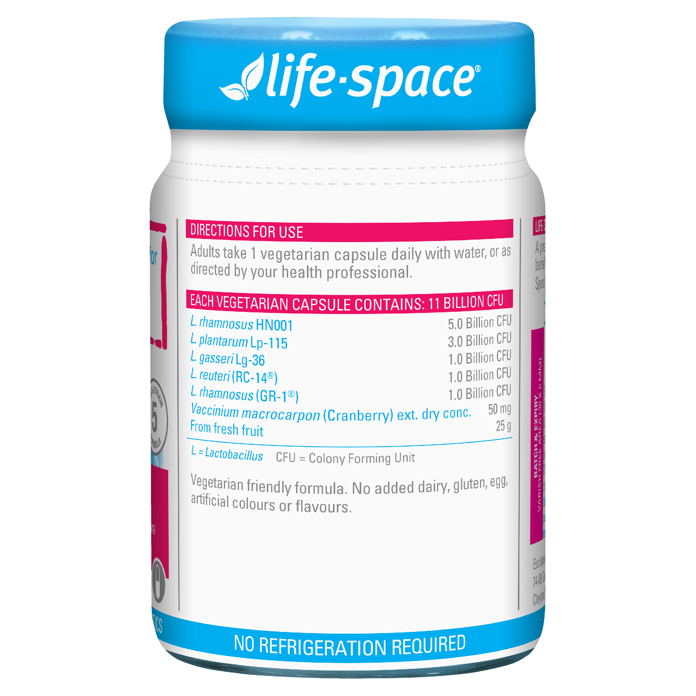 LIFE SPACE UROGEN PROBIOTIC FOR WOMEN 60 CAPSULES - Image 2