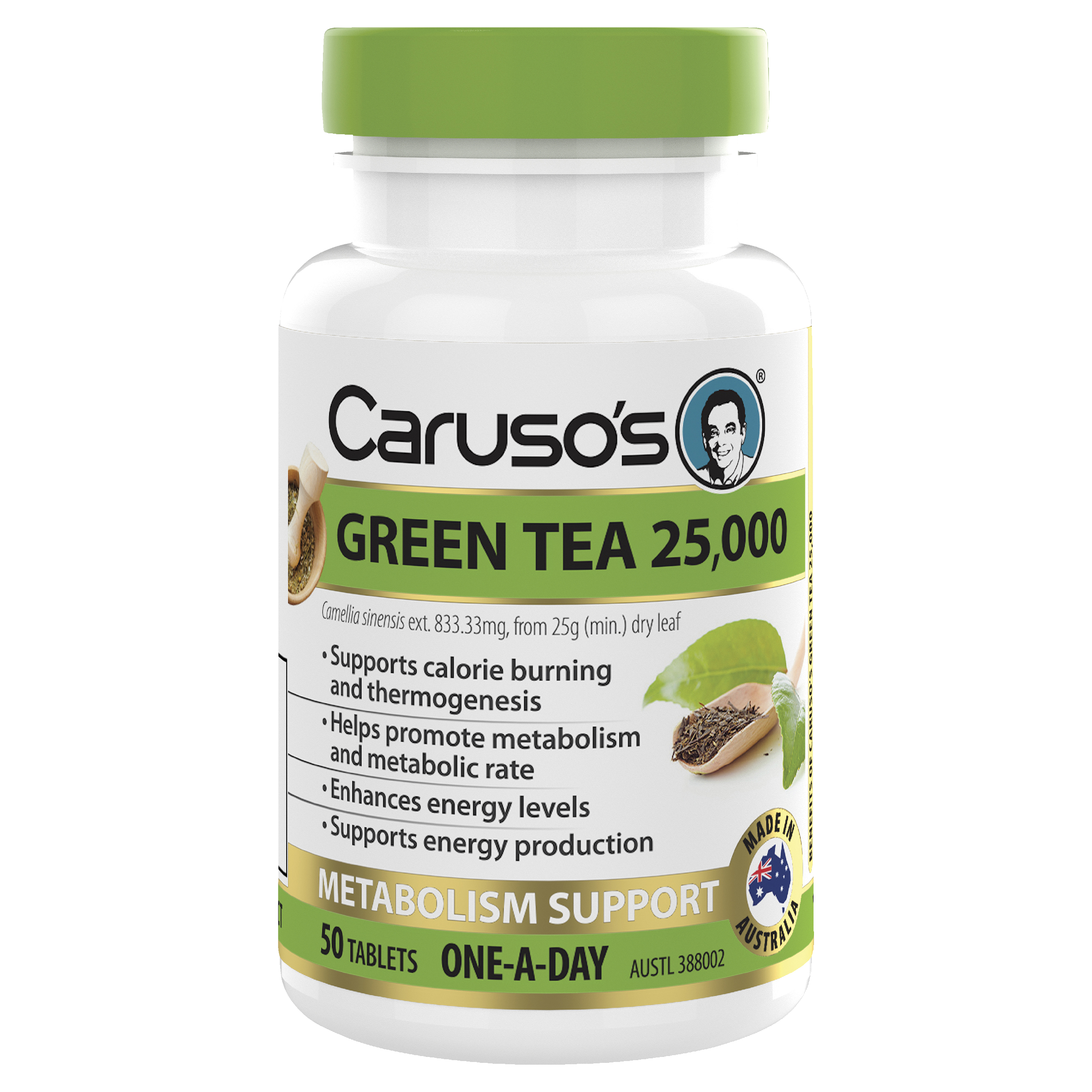 CARUSOS GREEN TEA 25000 50 TABLETS