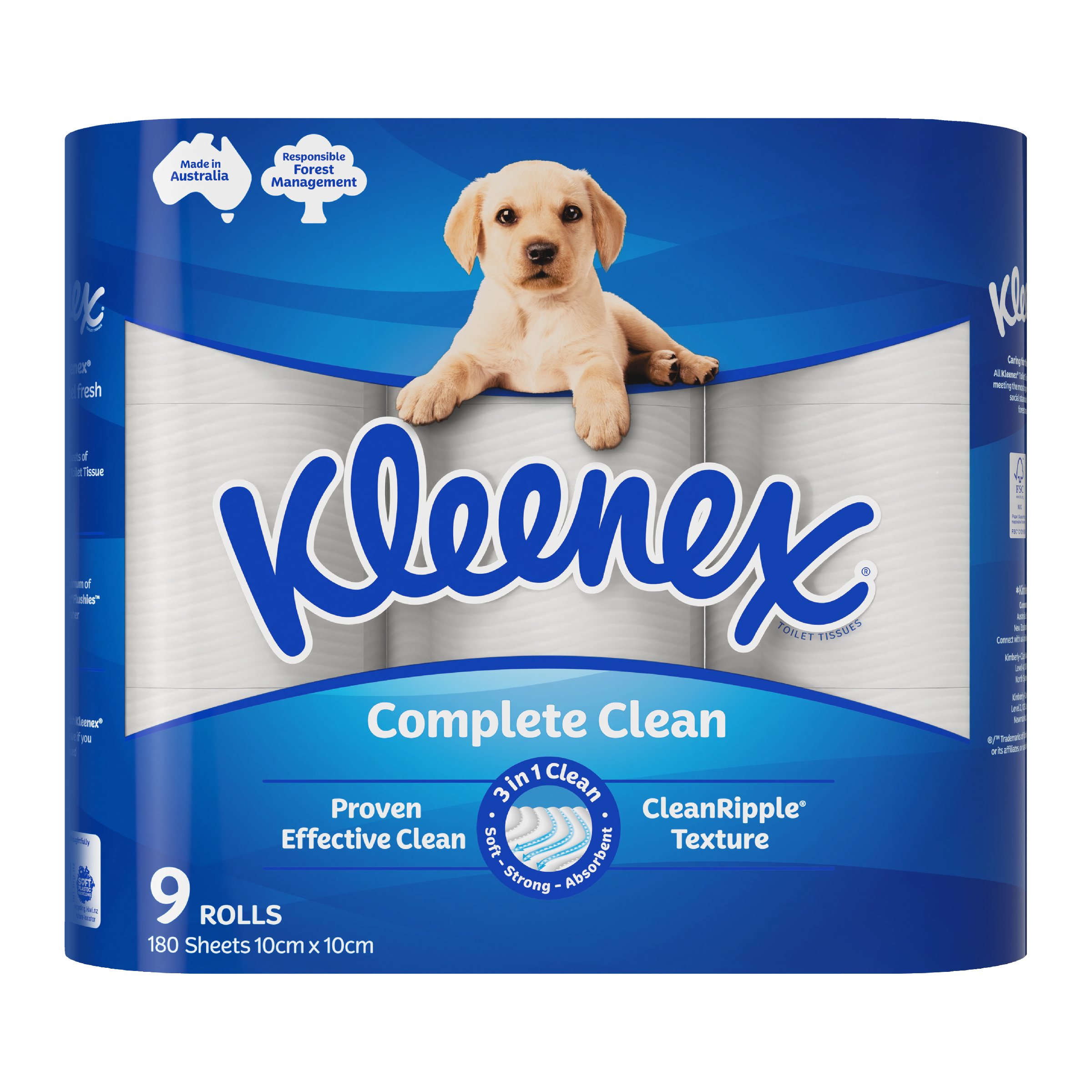 KLEENEX TOILET PAPER COMPLETE CLEAN 9 PACK - Image 2