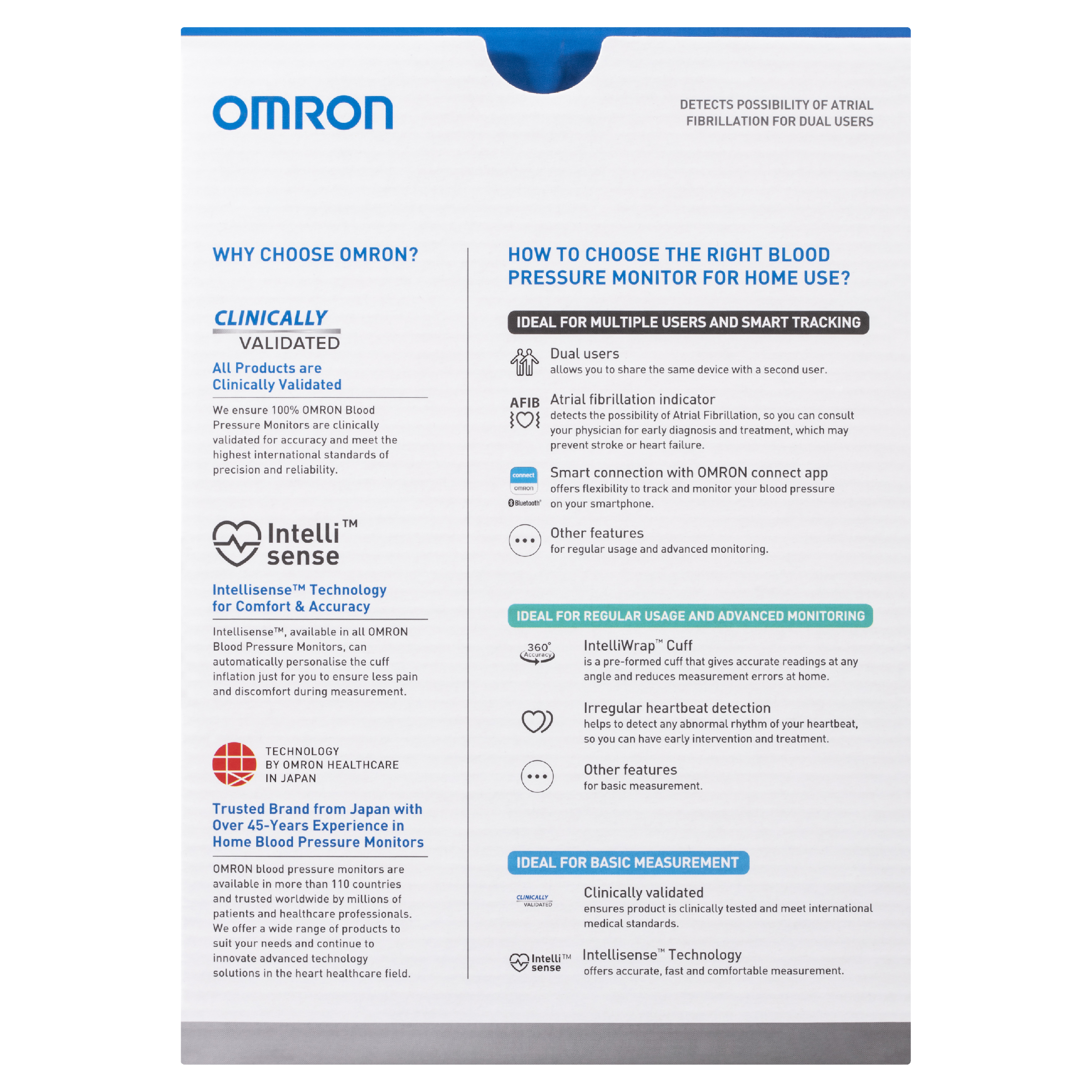 OMRON BLOOD PRESSURE MONITOR PLUS AFIB HEM7361T - Image 4