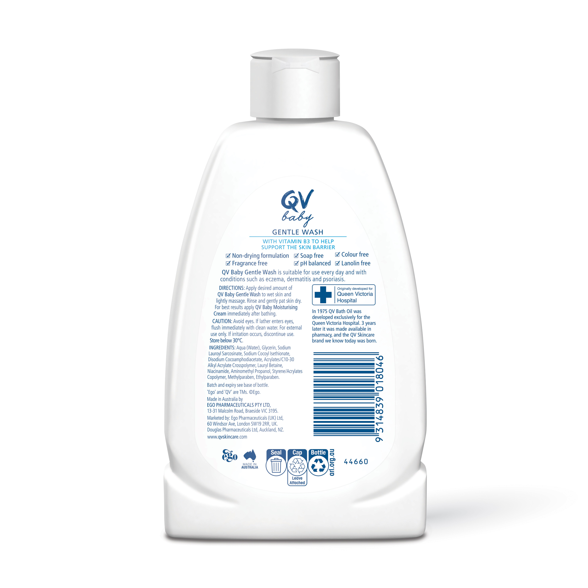 EGO QV BABY GENTLE WASH WITH NIACINAMIDE 250G - Image 2