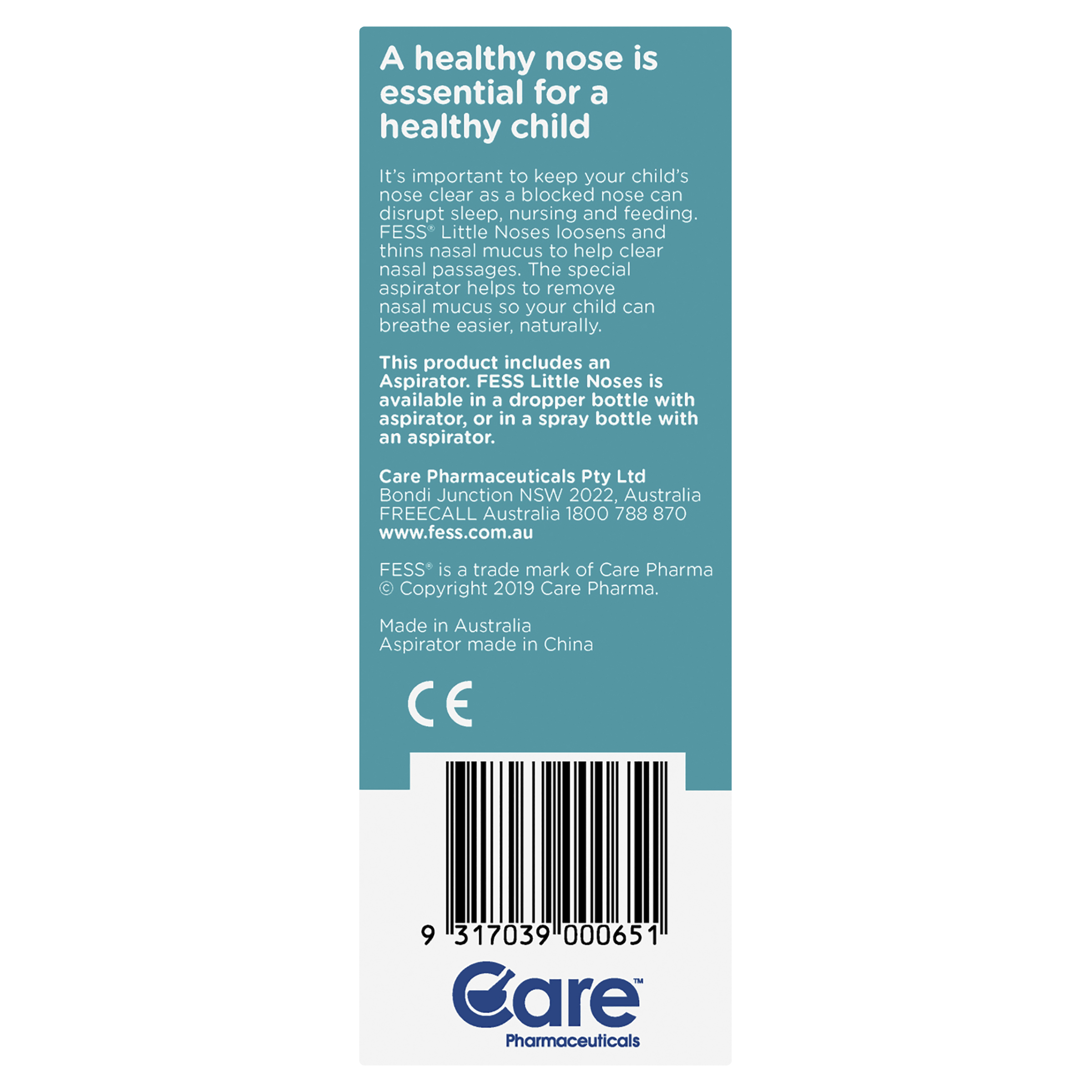 FESS LITTLE NOSES SALINE DROPS + ASPIRATOR 25ML - Image 3