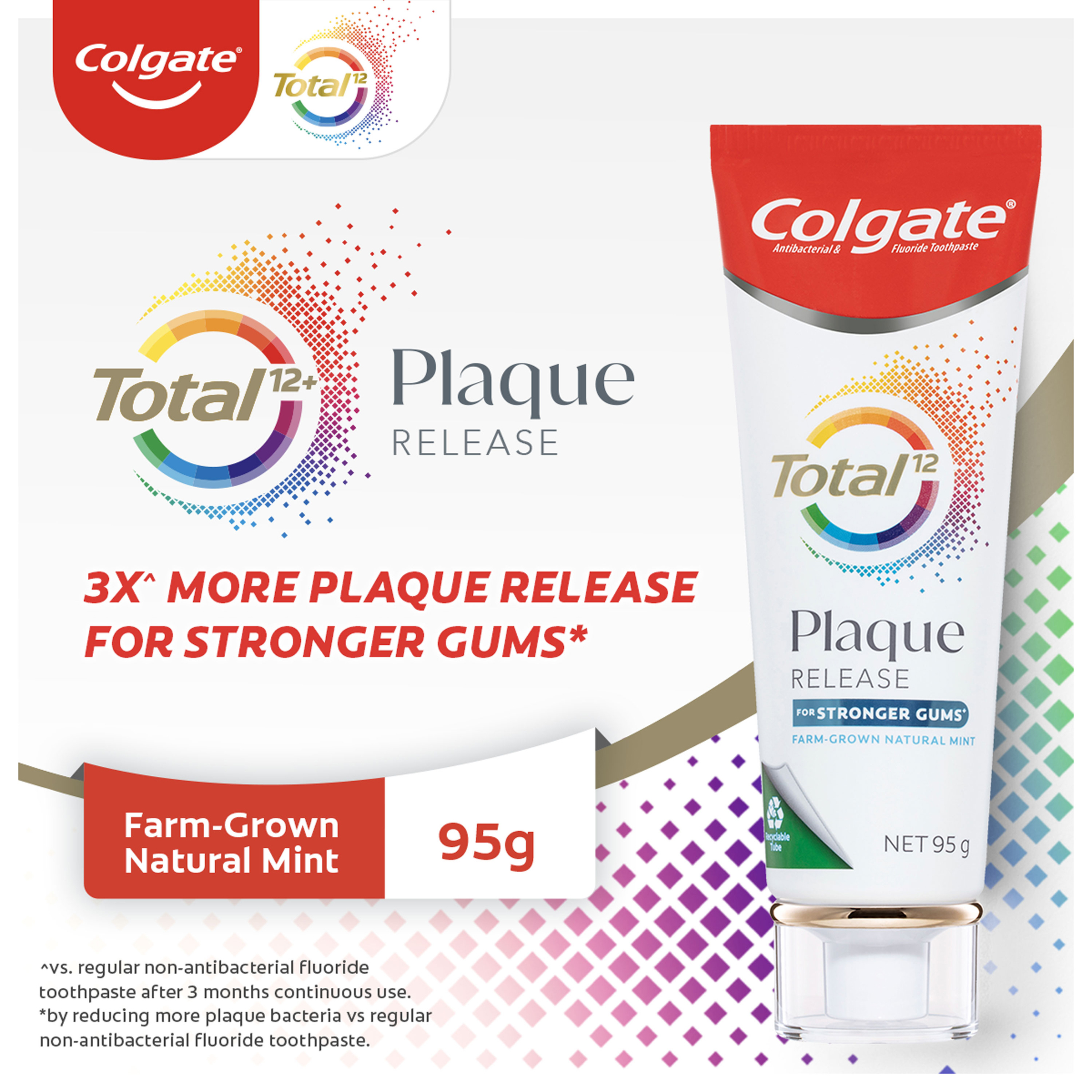 COLGATE TOOTHPASTE TOTAL PLAQUE NATURAL MINT 95 - Image 6