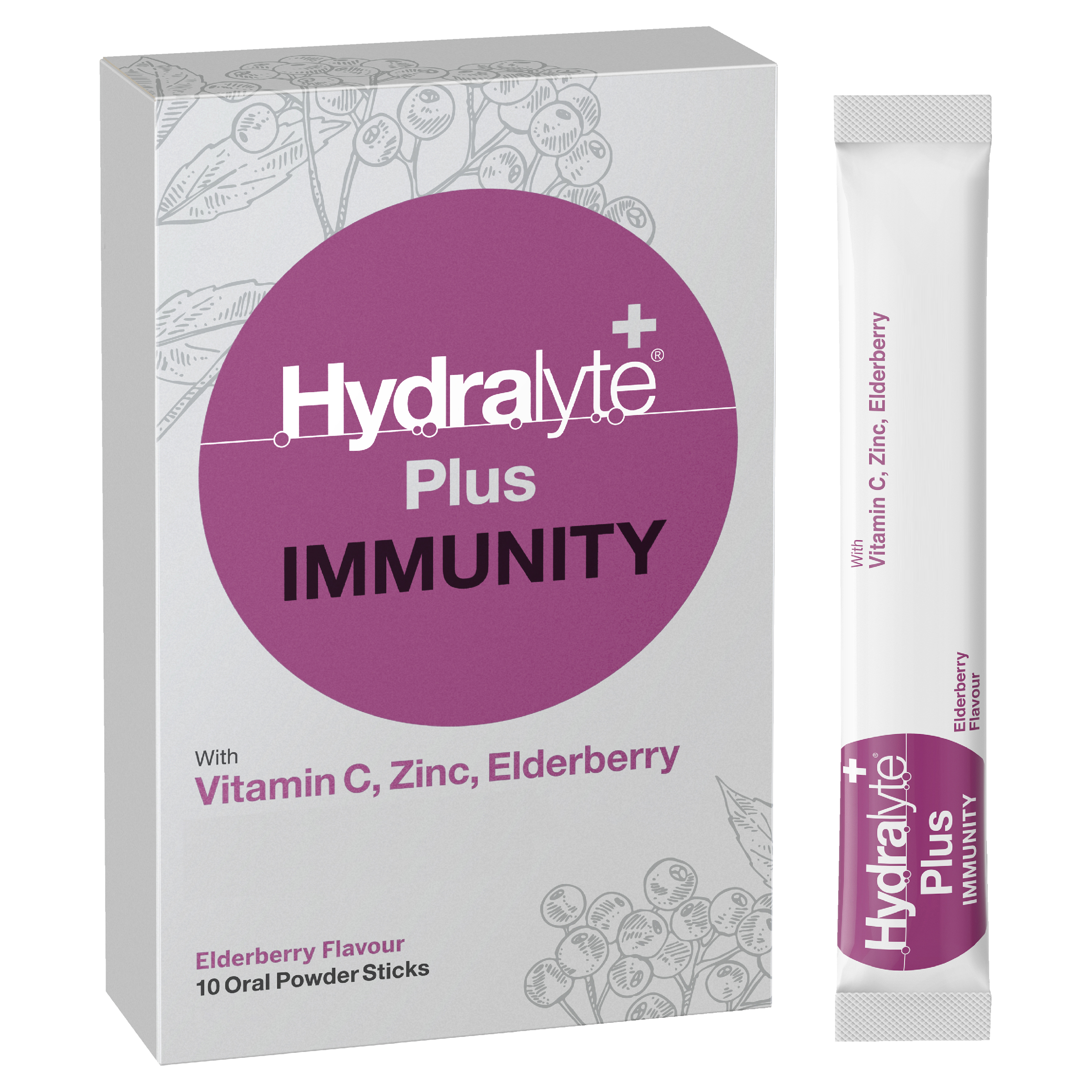 HYDRALYTE PLUS IMMUNITY ELDERBERRY SACHETS 10 PACK - Image 10
